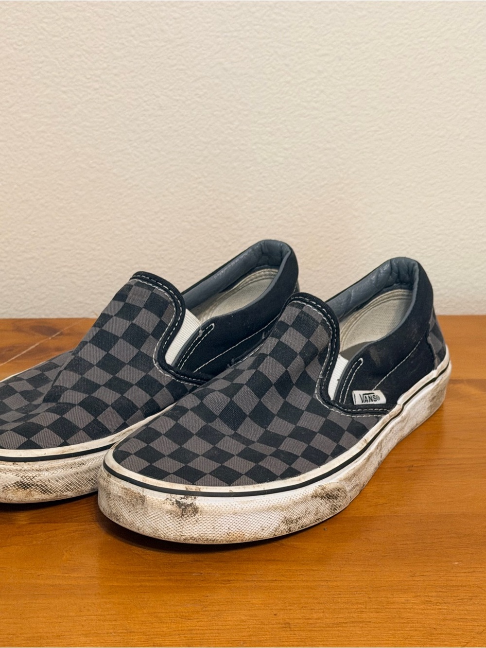 Vans Checkerboard Slip-On in Black and Gray
